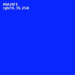 #0A26FE - Blue Color Image