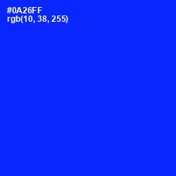 #0A26FF - Blue Color Image