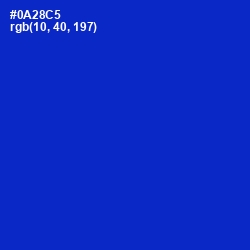 #0A28C5 - Dark Blue Color Image