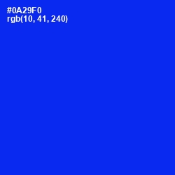 #0A29F0 - Blue Color Image