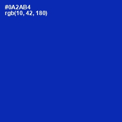 #0A2AB4 - International Klein Blue Color Image