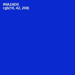 #0A2AD0 - Dark Blue Color Image