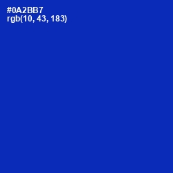 #0A2BB7 - International Klein Blue Color Image