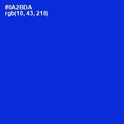 #0A2BDA - Dark Blue Color Image