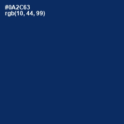 #0A2C63 - Deep Sapphire Color Image