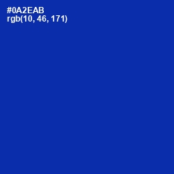 #0A2EAB - International Klein Blue Color Image