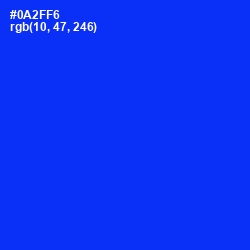 #0A2FF6 - Blue Color Image