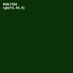 #0A3108 - Deep Forest Green Color Image