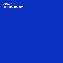 #0A31C2 - Dark Blue Color Image
