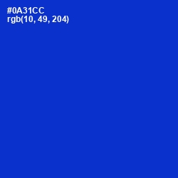 #0A31CC - Dark Blue Color Image