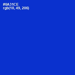 #0A31CE - Dark Blue Color Image