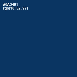 #0A3461 - Midnight Blue Color Image