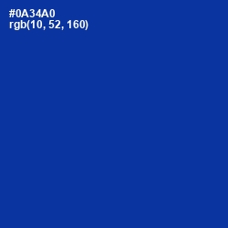 #0A34A0 - International Klein Blue Color Image