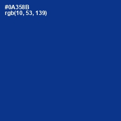 #0A358B - Smalt Color Image