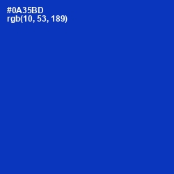 #0A35BD - Persian Blue Color Image