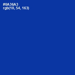 #0A36A3 - International Klein Blue Color Image