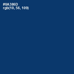 #0A386D - Regal Blue Color Image