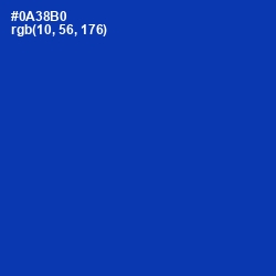 #0A38B0 - International Klein Blue Color Image