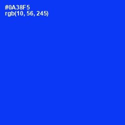 #0A38F5 - Blue Color Image