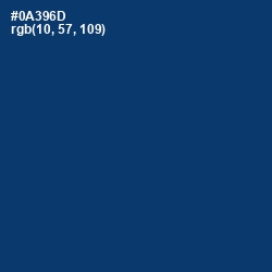 #0A396D - Regal Blue Color Image