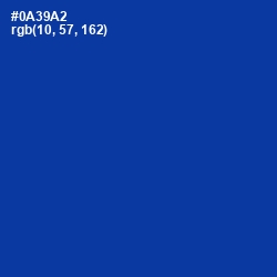 #0A39A2 - International Klein Blue Color Image