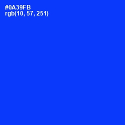 #0A39FB - Blue Color Image