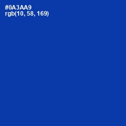 #0A3AA9 - International Klein Blue Color Image