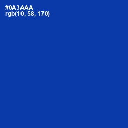 #0A3AAA - International Klein Blue Color Image