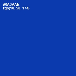 #0A3AAE - International Klein Blue Color Image