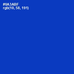 #0A3ABF - Persian Blue Color Image