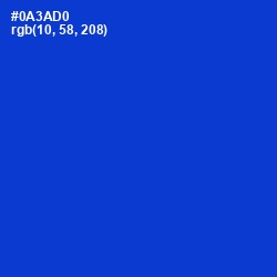 #0A3AD0 - Dark Blue Color Image