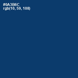 #0A3B6C - Regal Blue Color Image