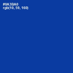 #0A3BA0 - International Klein Blue Color Image