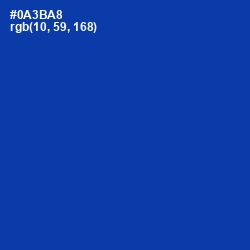 #0A3BA8 - International Klein Blue Color Image