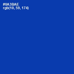 #0A3BAE - International Klein Blue Color Image