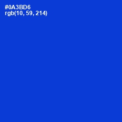 #0A3BD6 - Dark Blue Color Image