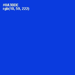 #0A3BDE - Dark Blue Color Image