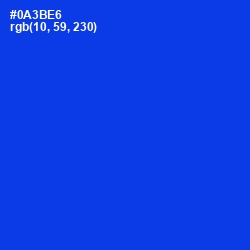 #0A3BE6 - Blue Color Image