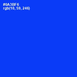 #0A3BF6 - Blue Color Image