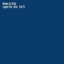 #0A3C6B - Regal Blue Color Image