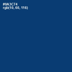 #0A3C74 - Regal Blue Color Image