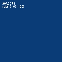 #0A3C78 - Regal Blue Color Image