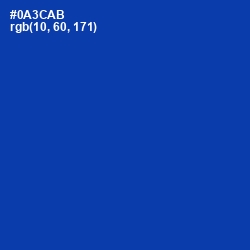 #0A3CAB - International Klein Blue Color Image