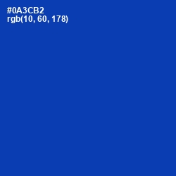 #0A3CB2 - International Klein Blue Color Image