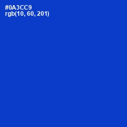 #0A3CC9 - Dark Blue Color Image