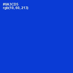 #0A3CD5 - Dark Blue Color Image