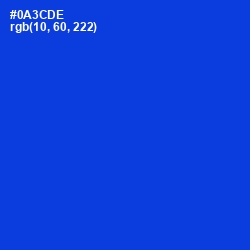 #0A3CDE - Dark Blue Color Image