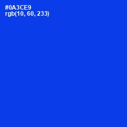 #0A3CE9 - Blue Color Image