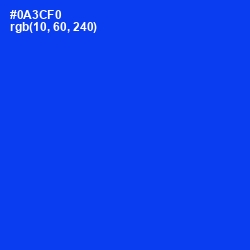 #0A3CF0 - Blue Color Image