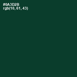 #0A3D2B - Bottle Green Color Image